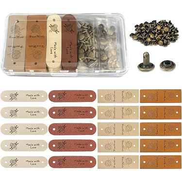 Outil Mesure 7-en-1 En Cuir Pour Tricot & Crochet - Règle, Jauge, Guide Et Porte-Marqueur - 47,7x3 Cm - 10