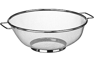 Premier Essentials 20 cm Fine Mesh Sieve – Stainless Steel Strainer for Cooking & Baking | Dual Handle Kitchen Sieve & Rice Strainer