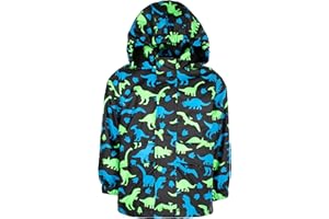 Fringoo Raincoat for Kids Age 2-8 Outdoor Waterproof Jacket with Warm Fleece Lining and hood for Boys and Girls Lightweight and Machine Washable