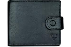 PELLE TORO All-in-One Handmade Mens Wallet with RFID Blocking, Coin Pocket, Fine Leather Card Wallet for Men with 8 Slots and Zip Section, in Wooden Gift Box, Black