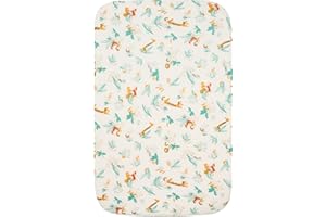 Tutti Bambini Paquete de iniciación para cuna de noche, 2 sábanas bajeras para cuna con una colcha entrelazada, 100% algodón orgánico, se adapta a colchones de 53 x 80 cm a 60 x 90 cm, Run Wild