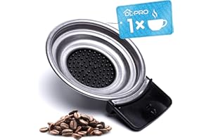 DL-pro Porte-dosette Adaptateur dosette Support dosette pour 1 tasse Accessoire pour machine à café cafetière compatible avec Philips 422225944210 422225944211 CRP100/01 CRP10001