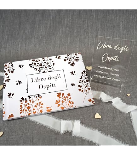 Dinikally Libro degli ospiti di nozze personalizzato personalizzato con nome data (STY1