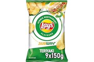‎LAY'S Lay's Subway Chicken Terriyaki - Knusprig gewürzte Kartoffelchips für eine gelungene Party (9 x 150 g)