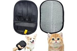 IBOPUXIU Tierhaarentferner Handschuh, 2 Stück Fellmagnet Handschuh, Leicht zu Reinigen und zu Verwenden, Keine Toten Ecken zur Haarentfernung, Verdickt, Verschleißfest Langlebig