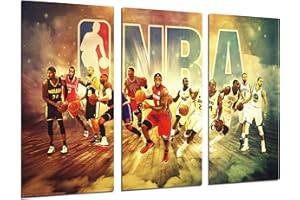 DKORARTE Cuadros 27372 Tableau moderne photographique de basket-ball, NBA, sport, peinture, joueurs étoiles, 97 x 62 cm