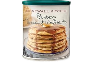 Preparato per pancake e waffle americano aI mirtilli SENZA GLUTINE in confezione richiudibile. Made in USA. Stonewall Kitchen Blueberry pancake e waffle mix gluten free.