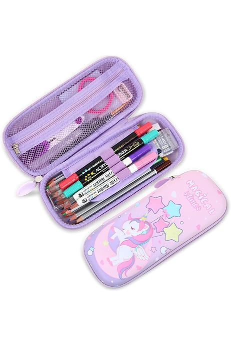 Astuccio Unicorno Per Scuola - Portapenne Bambina Con Glitter - 8x20 Cm - Per Elementari E Medie - Foto 9