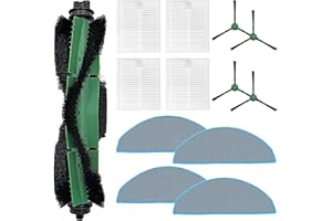 JYAILIFES 17-częściowy zestaw akcesoriów do iRobot Roomba Combo Essential Y0110 / Y0112,1 szczotka główna, 4 ściereczki do wycierania, 4 filtry, 4 szczotki boczne
