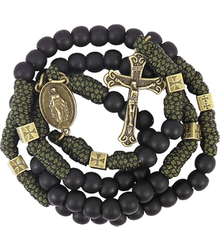 Wooden Bead Rosary With Saint Benedict Medal - Handcrafted Prayer Beads With Gift Pouch