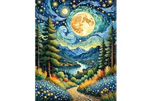 LAISLLA Dipingi con i Numeri Adulti, Paint by Numbers Adulti e Bambini con Pennelli Pittura a pigmento Acrilico Disegno Senza Cornice Tramonto 40x50cm