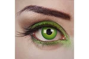 aricona Kontaktlinsen Tageslinsen - Grüne Kontaktlinsen farbig - Magic Green - Halloween Kontaktlinsen ohne Stärke für Halloween & Kostüm-Partys