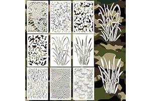 CIATBYYJ 9 Pcs Corner Border Stencils for Crafts Painting, Reusable Cake Stencils Decorating Texture Stencil Background Templates for Wood, Talavera Stencil Wood Burning Drawing Art Paint for Home Decor