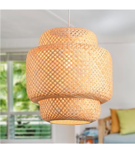 IKEA Pendelleuchte SINNERLIG, Lichtanlage fr Wohnzimmer, Bambus, 27 cm :  Amazon.de: Beleuchtung