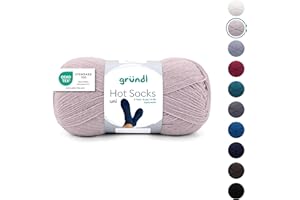 Gründl Ovillo de lana Hot Socks Uni 100, lana para calcetines, 4 capas, 1 ovillo de 100 g/420 m (75% lana virgen (superwash), 25% poliamida), color arena