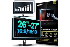 VINTEZ Universal 26", 27" - 16:9/16:10 Aspect Ratio - Computer Privacy Screen Filter for Widescreen Computer Monitors - 24.1" x 15.1" = 612 x 384 mm - Monitor Frame Hanging Type