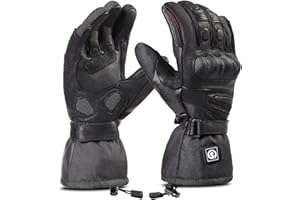 ‎DAY WOLF day wolf Beheizbare Handschuhe, Beheizbare Motorradhandschuhe, wasserdichte und Warme Motorradhandschuhe mit CE-Zertifizierung Wiederaufladbarem Lithium Ionen Akku Handschuhe 7.4V 2200MAH