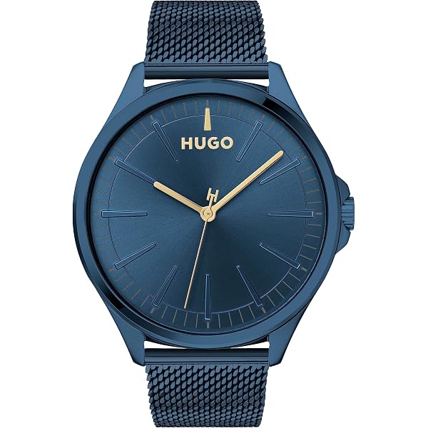 HUGO Orologio Uomo Quarzo Collezione #SUIT | Cassa 44,9mm Acciaio Bicolore Oro E Argento | Quadrante Blu Raggiato | Bracciale In Acciaio Inox - 3