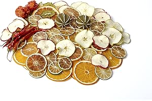 NACHA'S 250 g Pack of Mixed Dried Fruit Dried Orange Lemon Lime Apple - Christmas Craft Wreath Florist Decoration