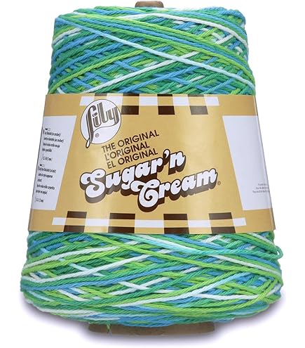 Lily Sugar 'n Cream Garen, meerkleurig, 100% katoen, koraal seizoen ombre, 567G