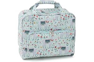 Hobby Gift Exclusive Sewing Machine Bag PVC Padded Carrying Bag Extra Accessories Storage 20 x 44 x 38cm, Llama