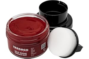 Tarrago Self Shine Cream Kit 50 ml | Crema de Ceras Autobrillante Para Zapatos | Apto para Cuero y Cuero Sintético | Betún para Zapatos