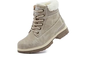 ANJOUFEMME Women's Walking Boots - Ladies Trekking Hiking Boots Camping Backpacking Outdoor Shoes