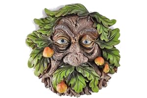ANNIVERSARY GIFTS Fiesta Studios Tree Ent Face Wall Plaque GRUMPSHROOM Large Garden, Greenman Decorative Gift Decor. 15cm