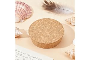 Qwrqwr Pack of 2 cork stoppers, bamboo lids, 90 ~ 110 mm, large conical corks, 2 cm thick for glass bottles, coffee cups, glasses, yoghurt glasses, DIY decor (cork stopper, 10 cm)