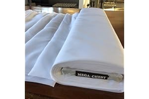 Megachest – Voile de mariage 150 cm de large (blanc neige, 150 cm de large sur rouleau de 50 m de long)