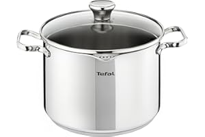 ‎TEFAL Tefal A705A8 Duetto Zestaw Garnków ze Stali Nierdzewnej, 7-Częściowy, Nadaje się do Płyt Indukcyjnych, Nadaje się do Mycia w Zmywarce, Nadaje się do Piekarnika, z Wyjątkiem Pokrywy