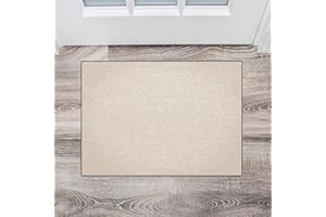 CUIMEI Alfombra Alfombra Cocina 90 x 100 cm Impermeable y Resistente al Aceite Tapete Impermeable con revés Antideslizante para Cocina Salón Oficina, Color Crema