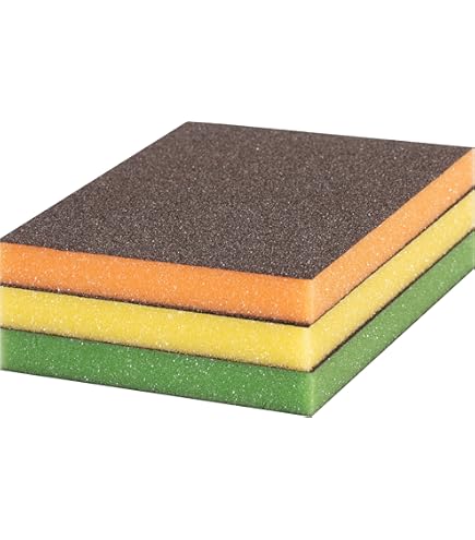 Schuurvliespads, 152 x 229 mm, 7 stuks, set mix, korrel 80-800 voor hout, roestvrij staal, inox en nog veel meer. Schuurvliespads