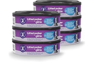 Litter Genie LitterLocker Lot de 6 Recharges, Film Spécial Original avec Barrière Anti-Odeurs, Protection 100% Garantie contre les Odeurs, Cassette pour 2 Mois