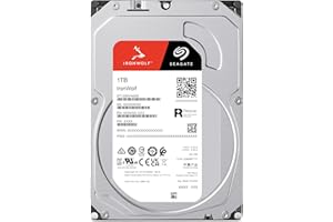 Seagate IronWolf, 1 TB, NAS, Disco Duro Interno, HDD, CMR 3.5" SATA 6 GB/s, 5400 RPM, caché de 256 MB para Almacenamiento Conectado a Red Raid, 3 años de Rescue (ST1000VN008)