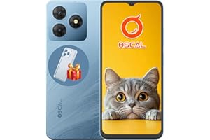 OSCAL Flat 2C Smartphone 2025 Android 14 64GB+6GB 2TB-TF, 6.56" HD+ Telefono Cellulare Octa Core, 5000mAh, 13MP+8MP Smartphone Offerta, 4G Dual SIM Cellulari 3 Slot/Face ID/OTG/GPS/3.5mm Jack