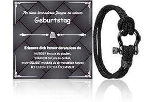 SUNSH 12°/13°/14°/15°/16°/17°/18° Regali Di Compleanno,Bracciale Di Compleanno,Regalo Da Uomo,Bracciale Da Uomo,Figlio/Nipote/Fratello/Ragazzo/Amico/Uomo,Braccialetto Con Fibbia a Ferro Di Cavallo