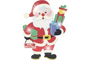 CAYUDEN Adorno de Sobremesa Pintura Diamante, DIY Navidad de Kit de Decoración de Mesa de Pintura de Diamante para Adultos Niños 5D Adorno Acrílico Diamond Painting Arte Kit para Decoración Navideña