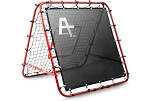 AMAZING TOUR Adjustable Football Rebounder Net – Double-Sided Soccer Training Goal for Kids & Adults, Portable PE Mesh Kickback Target for Shooting/Passing Practice – Folding Design for Garden & Indoor Use