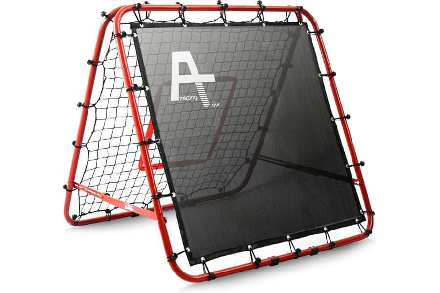 Adjustable Football Rebounder Net – Double-Sided Soccer Training Goal for Kids & Adults, Portable PE Mesh Kickback Target for Shooting/Passing Practice – Folding Design for Garden & Indoor Use