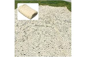 SONAKIA Rete Mimetica Protezione Solare, Camouflage Netto Militare Rinforzata, per Caccia, Campeggio, Ombreggiante, Giardino, Rete Mimetica Beige Antistrappo, Schermata Privacy