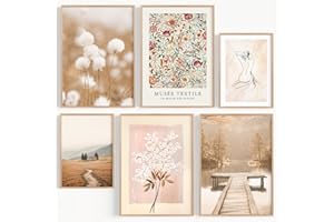 OHBIMBA - Laminas Decorativas Pared | Laminas para Cuadros Decoracion Salon Modernos | Laminas para enmarcar | Cuadros Decoracion dormitorios SIN Marcos | Tamaño 4xA3 y 2xA4 (Musse Textile)