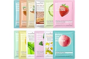 CARRENEU 12 Pcs Mascarilla Facial Mascarillas Faciales Mascarillas Faciales Para NiñAs Mascarilla Cara Mascarilla Hidratante Facial