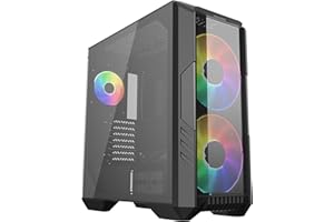 Cooler Master HAF 500 PC Case - Mid-Tower, 2 Ventole 200mm ARGB Preinstallate, Ventola GPU Girevole 120mm, Opzioni di Raffreddamento Versatile, Pannello Laterale in Vetro Temperato, Top Rimovibile