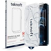 Teknoft iPhone 12 Pro Max ile Uyumlu Otomatik Hizalama Aparatlı Takılırken Toz Toplama &Ouml;zellikli Ekstra G&uuml;&ccedil;lendirilmiş Lazer 
