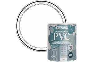 Rust-Oleum Peinture Blanche pour Portes & Fenêtres en PVC, Finition Mate - Craie Blanche 750ml