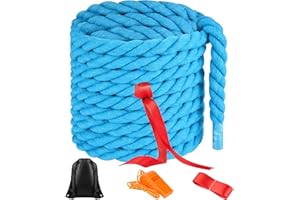 NEBURORA Corde de tir à la Corde de 20 Pieds pour Enfants et Adultes, Jeux de Plein air, journée sur Le Terrain, réunion de Famille, été, Jardin, pelouse, Camping, Carnaval, Jeux de fête, Bleu