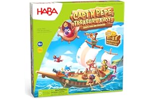 HABA 307038 Capt'n Pepe - Treasure Ahoy! A Cooperative, Legacy Board Game - Exciting story in 25 chapters- Ages 6 and Up- 2-5 players- English version (Made in Germany)