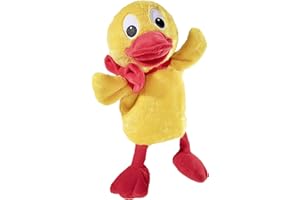 Heunec & KG und Seine Freunde, Handpuppe Schnatterinchen GRS/PET Plüsch, Gelb/Rot, 28 Zentimeter