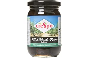 Crespo Pitted Black Olives 198 g (Pack of 6)